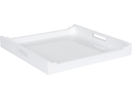 Chelsea House Jamie Merida Hanson White Cream Serving Tray