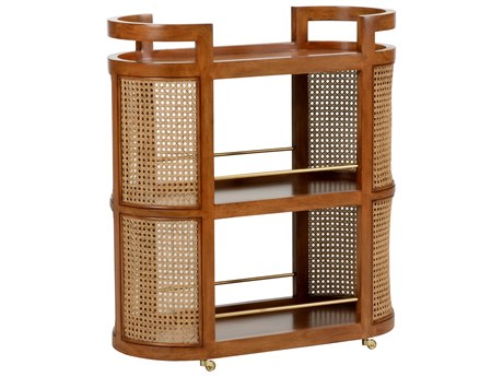 Chelsea House Misc Wood Brown Gold Bar Cart