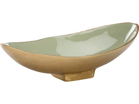 Chelsea House Misc Gray Green Gold Decorative Plate
