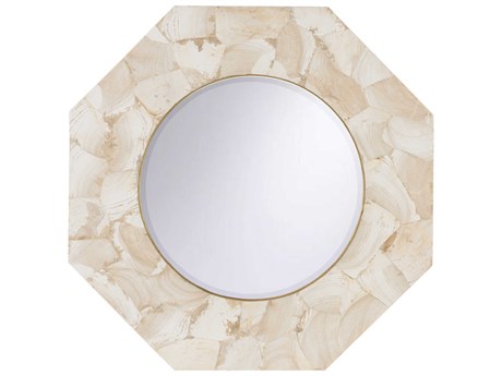 Chelsea House Malaya Natural White Metallic Gold Wall Mirror