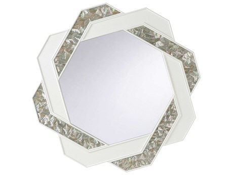 Chelsea House Myra White Natural Wall Mirror