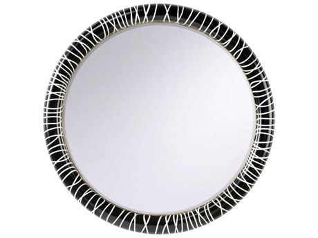 Chelsea House Shayla Copas String Along Shayla Copas Black White Round Wall Mirror
