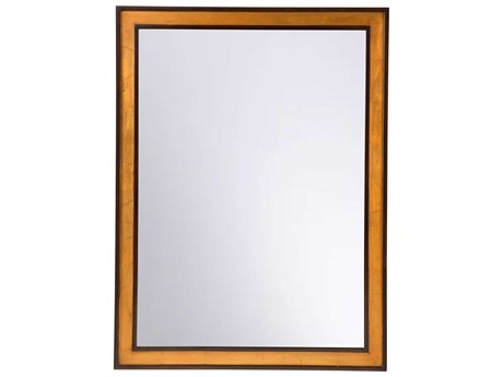 Chelsea House Jamie Merida Baldwin Jamie Merida Mahogany Antique Gold Leaf Rectangular Wall Mirror