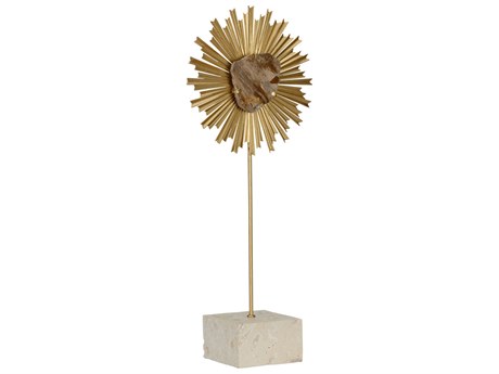 Chelsea House Metallic Gold Natural Brown Sunburst Object
