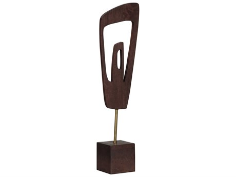 Chelsea House Mahogany Antique Brass Ashe Sculpture