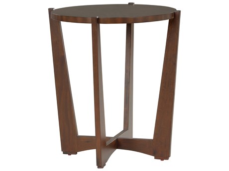 Chelsea House Jamie Merida Round Wood Mahogany Ardoise End Table
