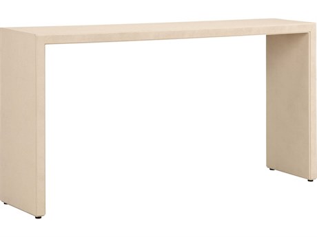 Chelsea House Jamie Merida Rectangular Faux Leather Cream Goldsborough Console Table