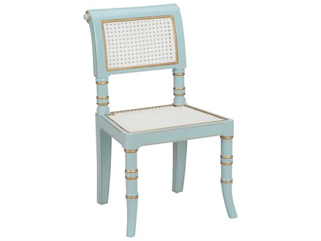 Chelsea House Bill Cain Sheraton Blue Armless Dining Chair