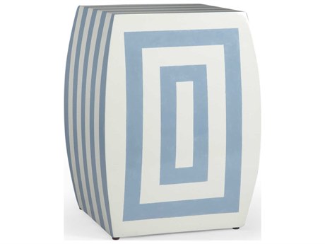 Chelsea House Blue White Accent Stool