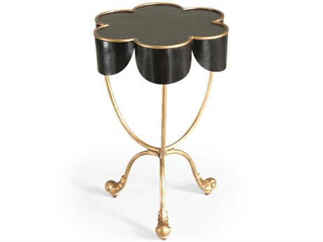 Chelsea House Seville Metal Black With Accent Gold End Table