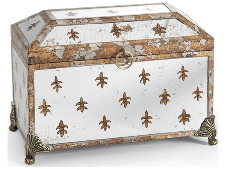 Chelsea House Fleur De Lis Mirrored Box