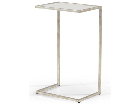 Chelsea House Matteson Rectangular Mirror Side Table - Silver