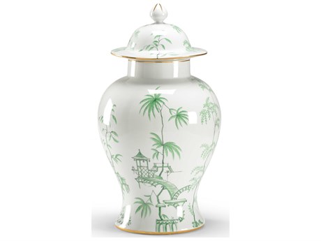 Chelsea House Green Chinoiserie Jar