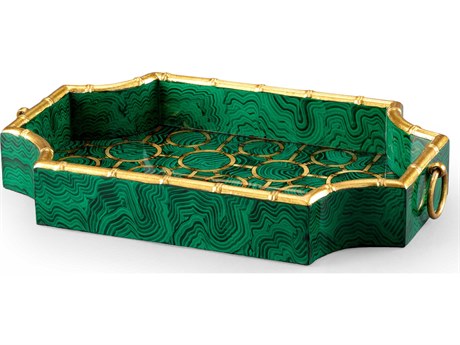 Chelsea House Bradshaw Orrell Malachite Bamboo Tray