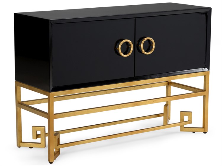 Chelsea House Black Gold Leaf Accent Chest