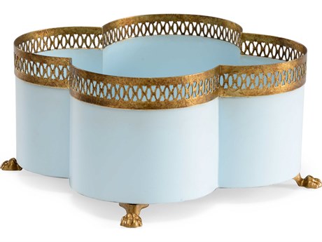 Chelsea House Lisa Kahn Tracery Cachepot - Lagoon
