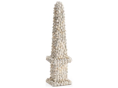 Chelsea House White & Black Shell Obelisk