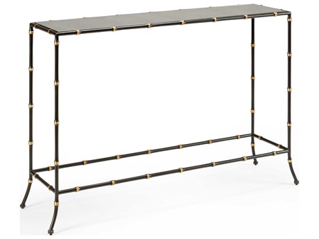 Chelsea House Jamie Merida Saigon Rectangular Mirror Black Gold Console