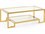 Chelsea House Dancer 51" Rectangular Glass Silver Gold Coffee Table  CH384970