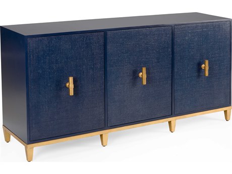 Chelsea House Claire Bell Avery Rectangular Wood Blue Console - Navy
