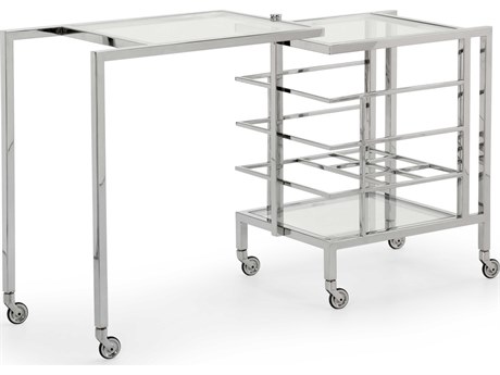 Chelsea House Glass Silver Bar Cart