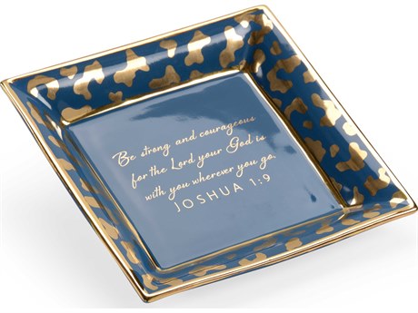 Chelsea House Shayla Copas Square Jungle Verse Plate - Blue