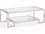 Chelsea House Dasher 51" Rectangular Glass Clear Gold Silver Coffee Table  CH384479