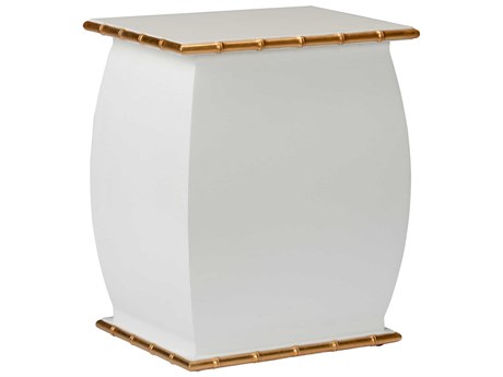 Chelsea House Elizabeth Wicker Wooden Drinks Table - White