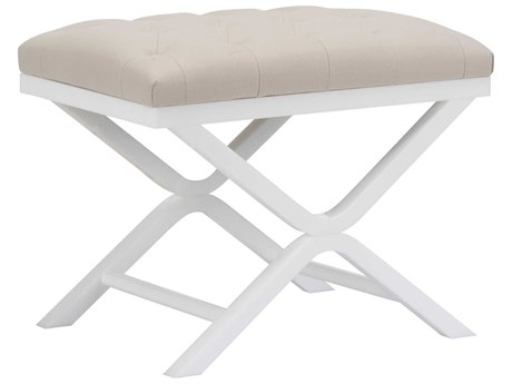 Chelsea House Bill Cain Soho Tufled Bench - White
