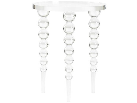Chelsea House Bolla Round Acrylic Clear End Table