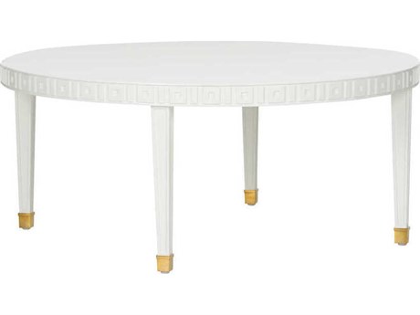 Chelsea House Lindsay Street Round Wood White Coffee Table