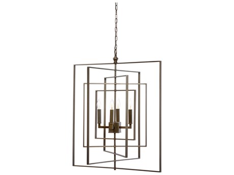 Chelsea House Lisa Kahn Bronze Geometric Chandelier