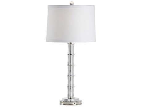 Chelsea House Bamboo Crystal Clear Table Lamp