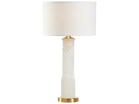 Chelsea House Roman Alabaster White Bronze Table Lamp