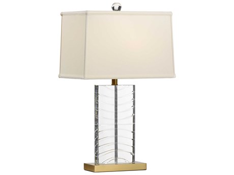 Chelsea House Summerset Crystal Clear Gold Table Lamp