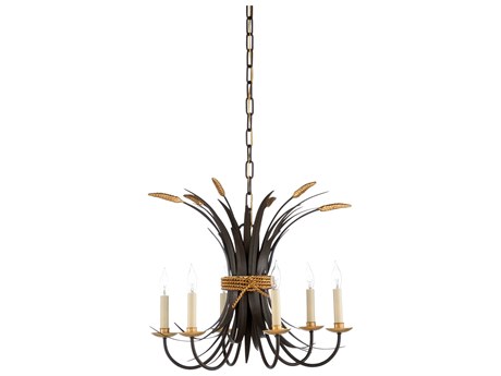 Chelsea House Black Gold Bronze Candelabra Tiered Chandelier
