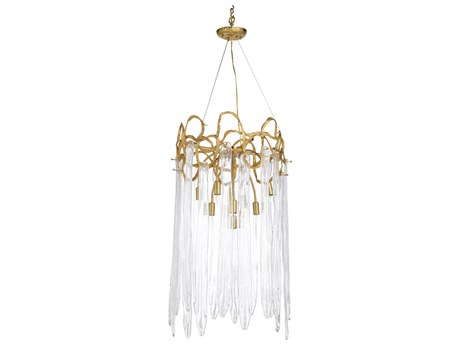 Chelsea House Gold Glass Candelabra Geometric Chandelier