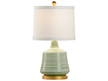 Chelsea House Beehive Green White Table Lamp -