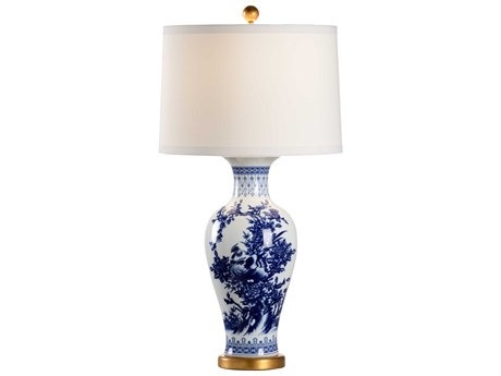 Chelsea House Chesterton Blue White Gold Table Lamp