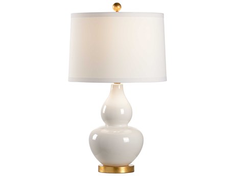Chelsea House Gourd White Gold Table Lamp