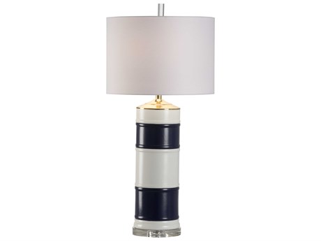 Chelsea House Jamie Merida Regatta Blue White Table Lamp -