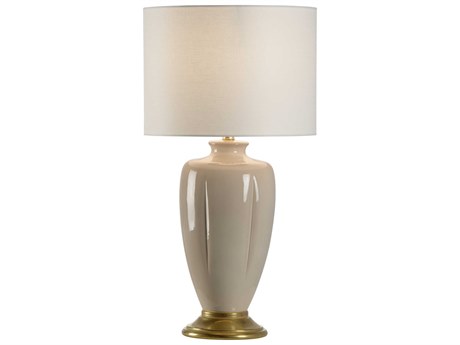 Chelsea House Dimpled Tan Gold Brown Table Lamp - Taupe