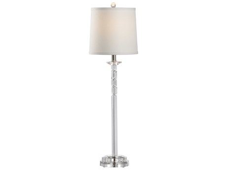 Chelsea House Raleigh Transparent Clear Crystal Buffet Lamp