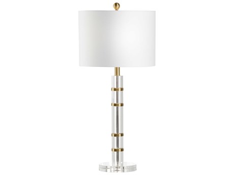 Chelsea House Jamie Merida Crystal Clear Gold Table Lamp
