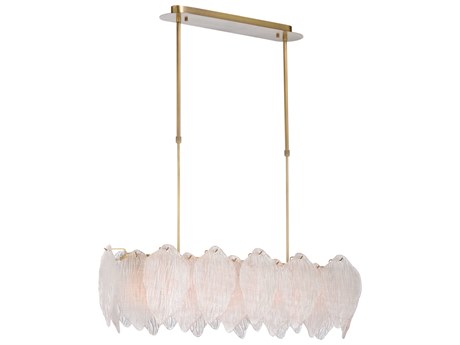 Chelsea House Gold White Brass Crystal Candelabra Chandelier