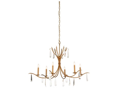 Chelsea House Gold Crystal Candelabra Chandelier