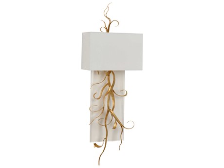 Chelsea House Curling Leaves 2-Light Gold Leaf Wall Sconce