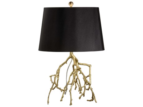 Chelsea House Autumn Gold Black Silkette Table Lamp