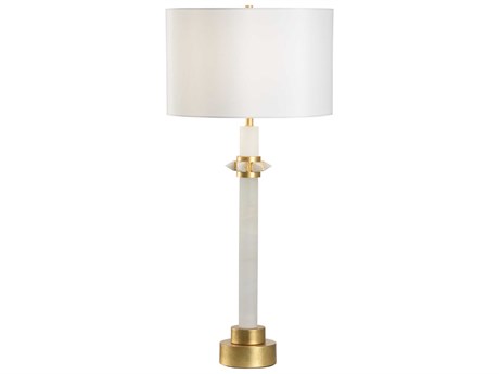 Chelsea House Jackie Alabaster Natural White Off Silkette Buffet Lamp