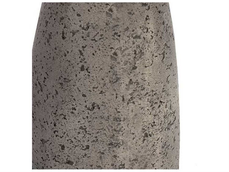 Classic Home Outdoor Collins Round End Table Dark Grey Concrete 3